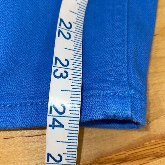 J. Jill high-rise cropped pull on denim stretch jeans, royal periwinkle blue siz - Picture 11 of 11